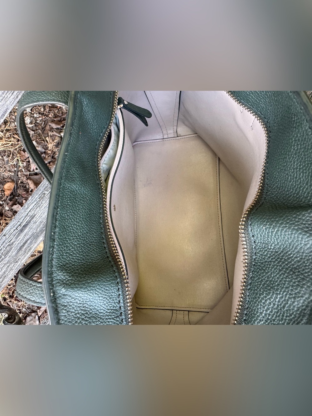 kate spade Forest Green Leather Tote - Picture 6 of 12